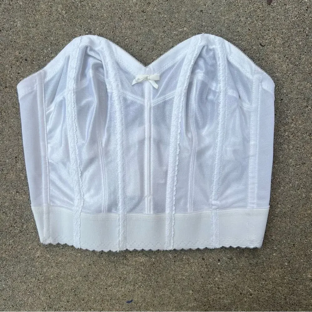 Vintage 60s 70s Wynette by Valmont White Ivory Bustier 36B Style 737